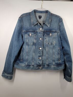 J. CREW Blue Denim Jean Jacket with Pockets Women Size 2X